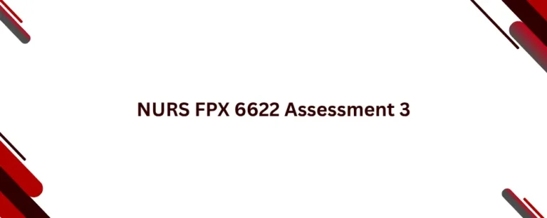 NURS FPX 6622 Assessment 3